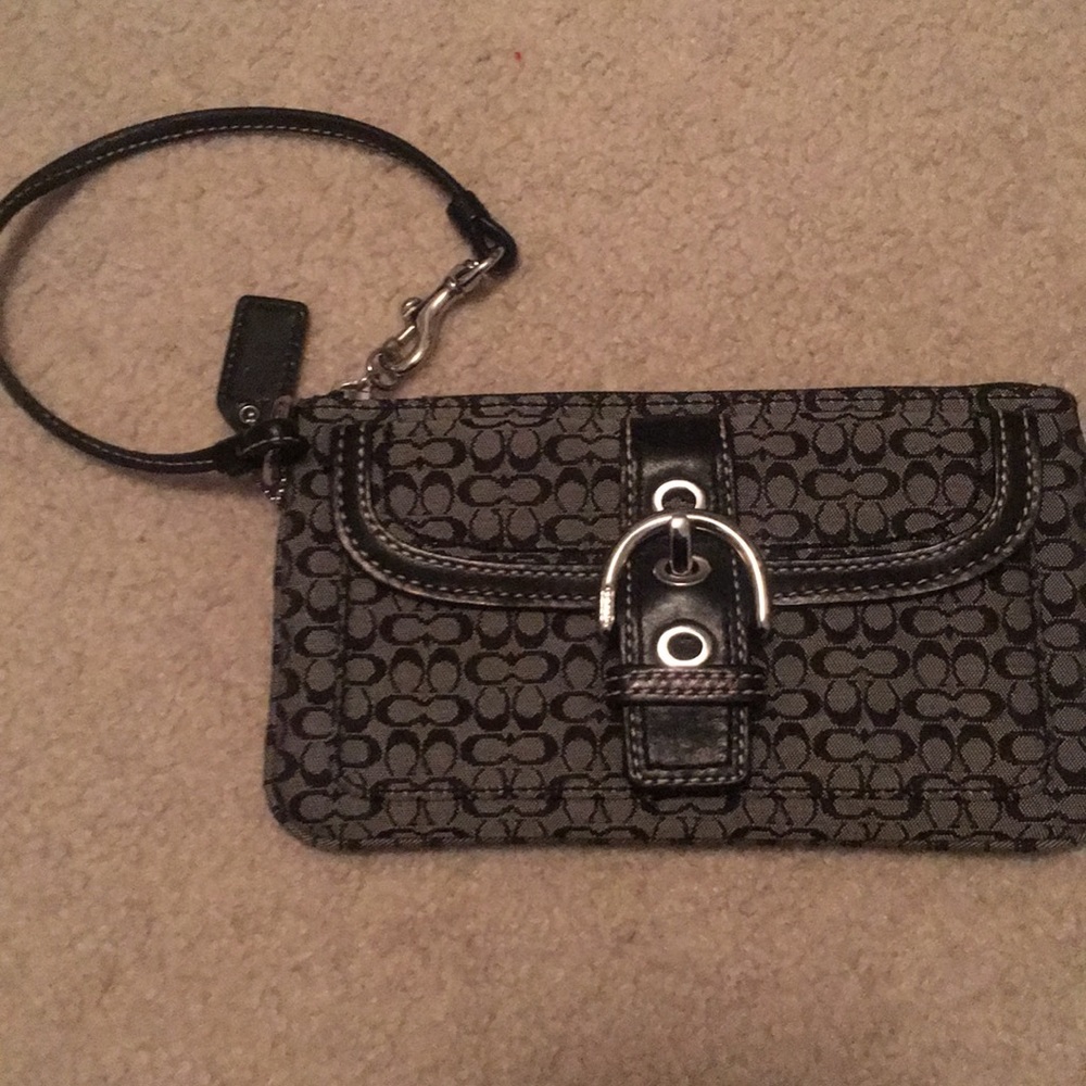 Coach Black Wristlet